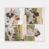 Couverture Polaire Minimaliste Personnalisé 4 Photos Couple Collage (Devant (Horizontal))