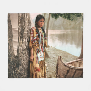 Couverture Polaire Minnehaha 1897 Vintage Amérindien Hiawatha