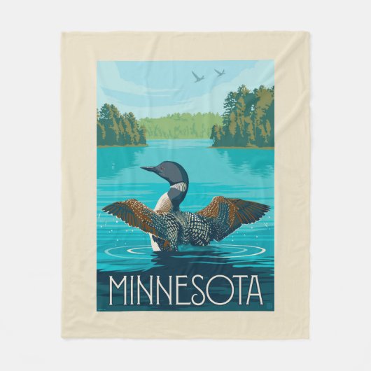 Couverture Polaire Minnesota | Loon (Devant)