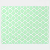 Couverture Polaire Mint Blanc Marocain Quatrefoil Motif #5 (Devant (Horizontal))