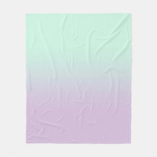 Couverture Polaire Mint Esthétique Pastel Et Ombre Gradient Lilac (Devant)