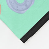 Couverture Polaire Mint Green Donut Nom personnalisé Medium Fleece Bl (Coin)
