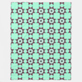 Couverture Polaire Mint green geometric mandala pattern  (Devant)