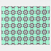 Couverture Polaire Mint green geometric mandala pattern  (Devant (Horizontal))