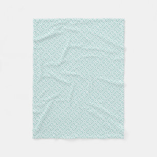Couverture Polaire Mint Green Greek Key