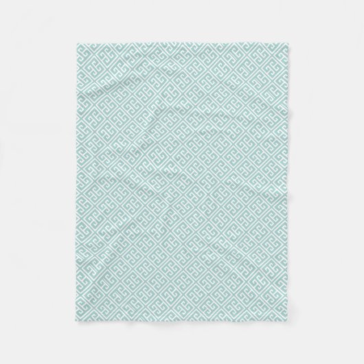 Couverture Polaire Mint Green Greek Key (Devant)