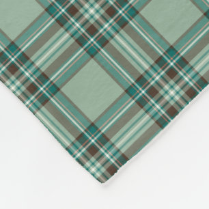 Couverture Polaire Mint Green Plaid Kelly Tartan