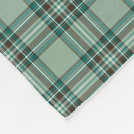 Couverture Polaire Mint Green Plaid Kelly Tartan (Coin)