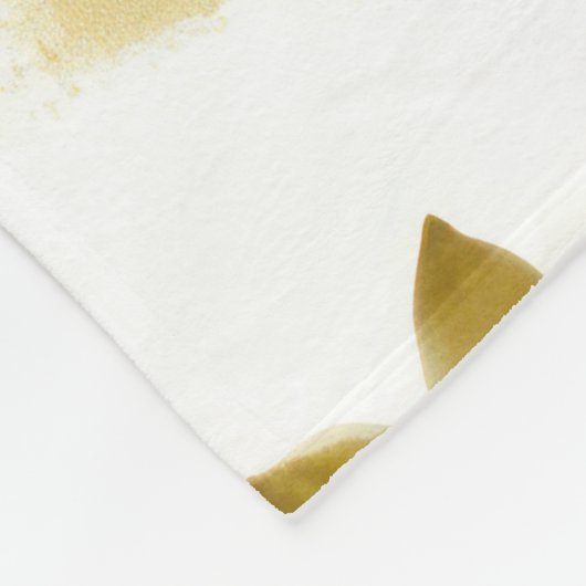 Couverture Polaire Mint Vert Blanc or Rose Floral (Coin)