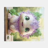 Couverture Polaire Minty, le charmant Axolotl (Devant (Horizontal))