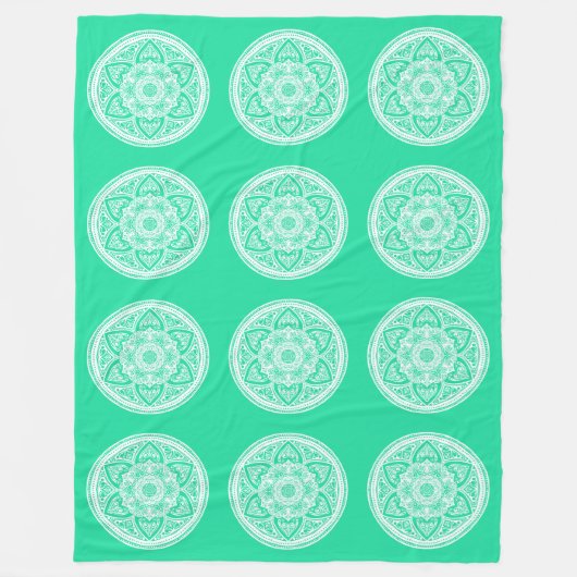 Couverture Polaire Minty Mandala (Devant)