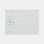 Couverture Polaire Minuscules arbres | Monogramme de vacances (Devant (Horizontal))