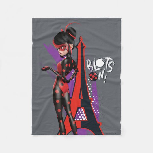 Couverture Polaire Miraculeux Shadybug Re-verse Blots On! (Devant)