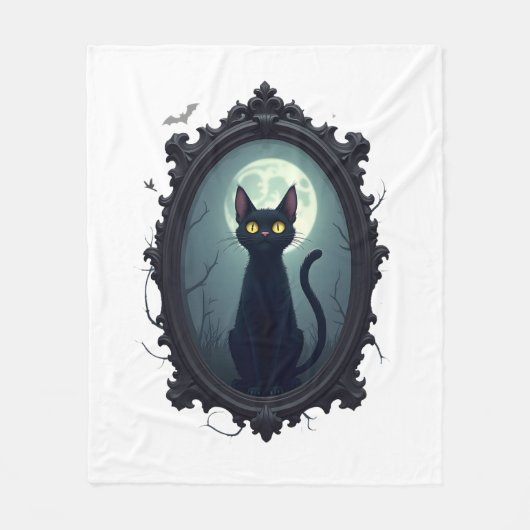 Couverture Polaire Miroir de chat hanté (Devant)