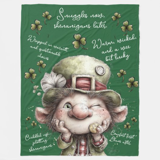 Couverture Polaire Mischievous Leprechaun (Devant)