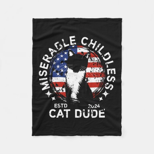 Couverture Polaire Misérable Chat sans enfant Dude 1 (Devant)