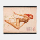 Couverture Polaire Miss Février Varga Girl 1946 Pin-up Calendrier (Devant (Horizontal))