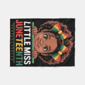 Couverture Polaire Miss Juneteenth Freedom Black American African Gir (Devant (Horizontal))