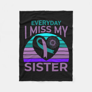 Couverture Polaire Miss My Sister Heart Ruban Suicide Awareness Brot