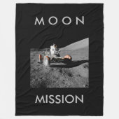 Couverture Polaire mission lune astronaute buggy espace (Devant)