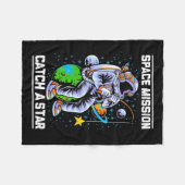 Couverture Polaire Mission spatiale astronaute Attraper une étoile (Devant (Horizontal))