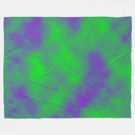 Couverture Polaire Mistes verte et violette (Devant (Horizontal))