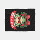 Couverture Polaire Mistle-toad Funny Christmas Toad Pun  (Devant (Horizontal))