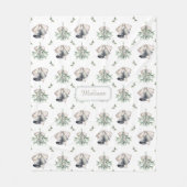Couverture Polaire Mistletoe Silver Bells Noël (Devant)