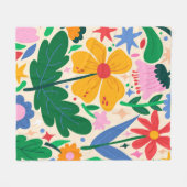 Couverture Polaire Mixbande de fleurs (Devant (Horizontal))