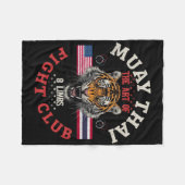 Couverture Polaire Mma Muay Thai Kickboxing Usa Thailand Tiger Fight- (Devant (Horizontal))