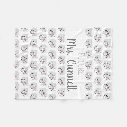 Couverture Polaire Mme engagée Future Bride Ring (Devant (Horizontal))