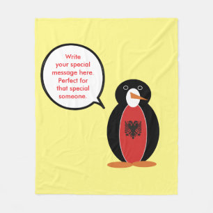 Couverture Polaire Mme Pingouin personnalisée Albanie