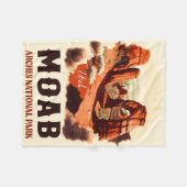 Couverture Polaire Moab Arches National Park Utah Delicate Arch Retro (Devant (Horizontal))