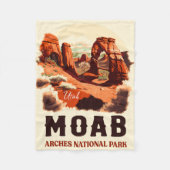 Couverture Polaire Moab Arches National Park Utah Delicate Arch Retro (Devant)