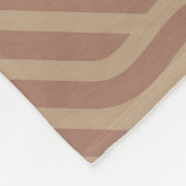 Couverture Polaire Mocha Mousse Brown Buffet Beige Wavy Line Motif (Coin)