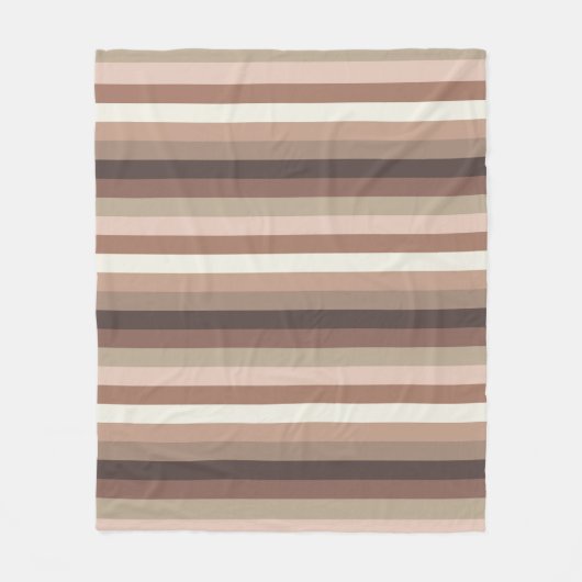 Couverture Polaire Mocha Mousse et Accessoires Motif à bande horizont (Devant)
