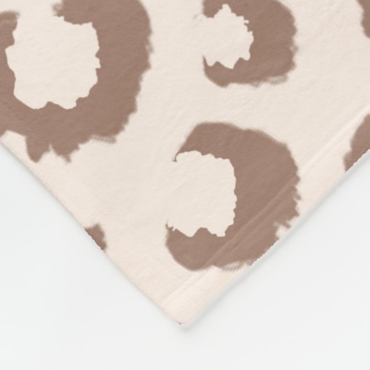Couverture Polaire Mocha Mousse et crème Tan Leopard Motif (Coin)