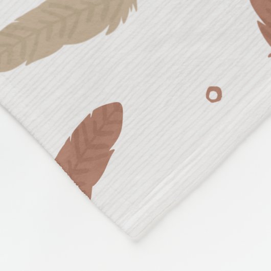Couverture Polaire Mocha Mousse Feathers Fleece Blanket (Coin)