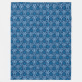 Couverture Polaire Mod Blizzard Bleu Snowflake Blanche polaire (Devant)