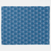 Couverture Polaire Mod Blizzard Bleu Snowflake Blanche polaire (Devant (Horizontal))