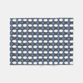 Couverture Polaire Mod Retro Blue Abstrait Scarab Motif (Devant (Horizontal))