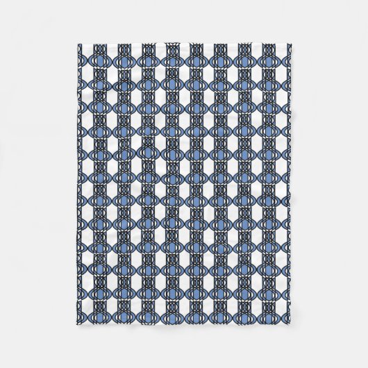 Couverture Polaire Mod Retro Blue Abstrait Scarab Motif (Devant)
