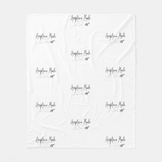 Couverture Polaire Mode avion avec coeur en noir