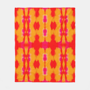 Couverture Polaire Mode Boho rouge. Tapis persan. Couche aquarelle