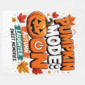 Couverture Polaire MODE CITROUILLE : ACTIVÉ Automne. Rires. Douces So (Devant (Horizontal))