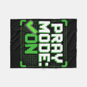 Couverture Polaire Mode Prière Activé Graphique de joueur chrétien  (Devant (Horizontal))