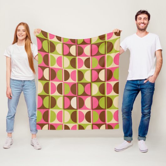 Couverture Polaire Modèle abstrait géométrique moderne du milieu du s (En situation)