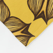 Couverture Polaire Modèle Abstrait Jaune (Coin)