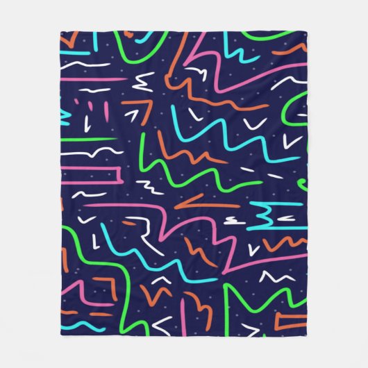 Couverture Polaire Modèle d'âge spatial - Impression Abstraite (Devant)