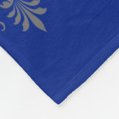 Couverture Polaire Modèle Damas très élégant Royal Blue (Coin)